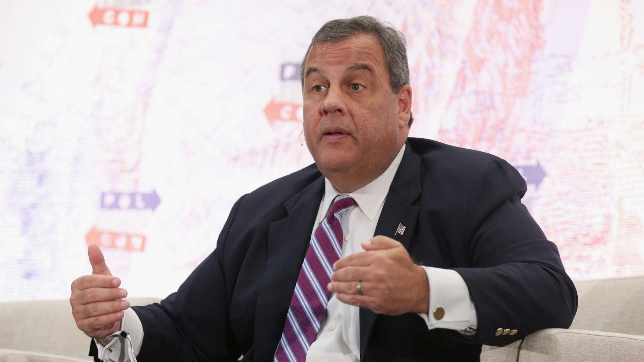Chris Christie speaks onstage during Politicon 2018 at Los Angeles Convention Center on October 20, 2018 in Los Angeles, California.