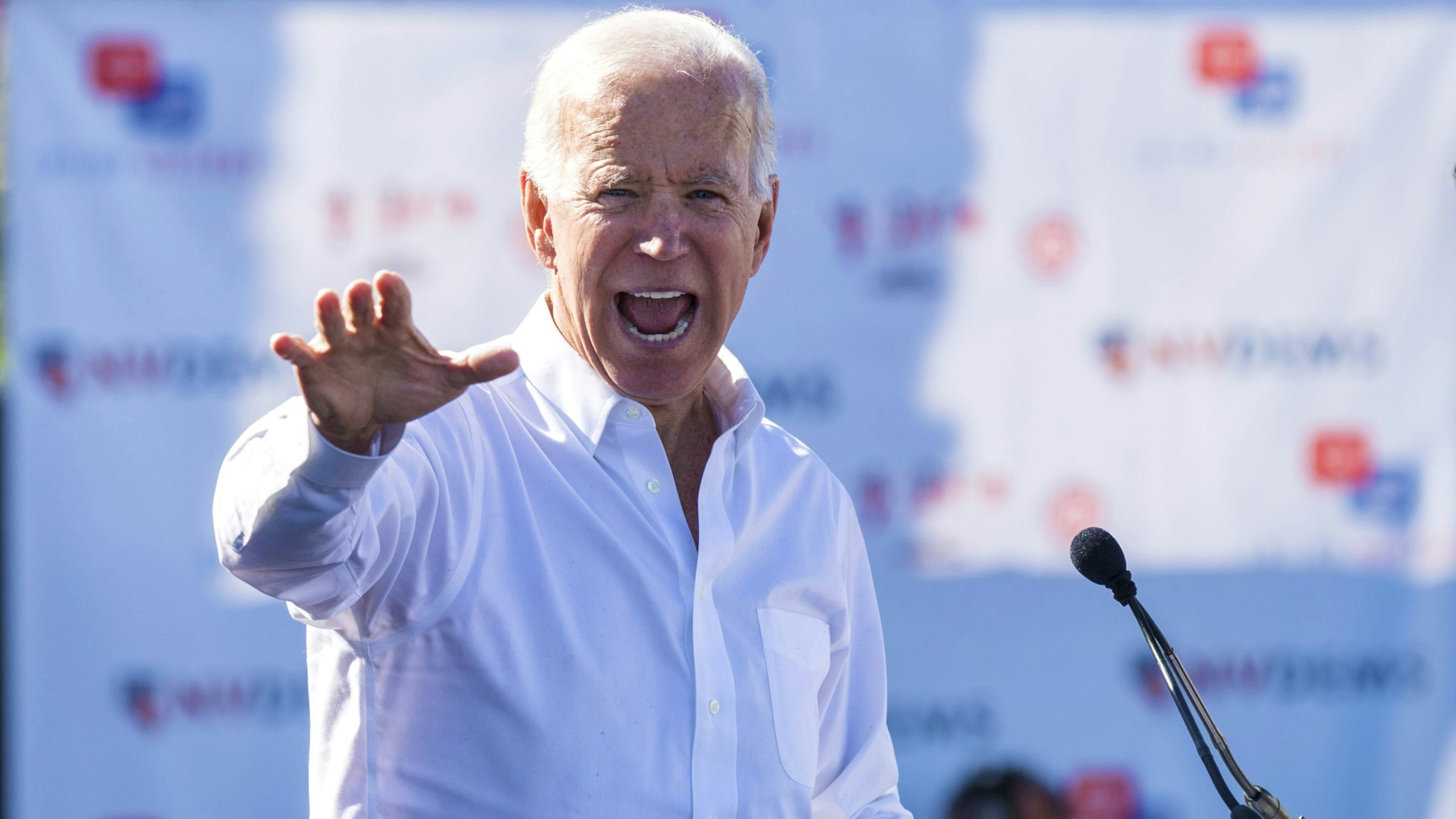 UNITED STATES - OCTOBER 20: Former Vice President Joe Biden speaks at the Nevada Democrats' early vote rally at the Culinary Workers Union Local 226 in Las Vegas on Saturday, Oct. 20, 2018, the first day of early voting in Nevada.