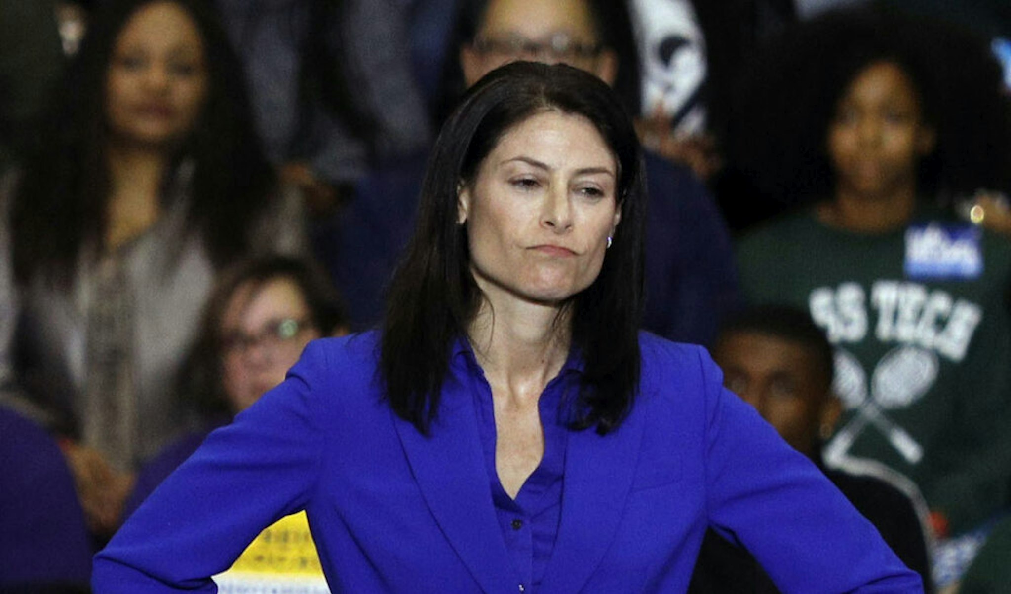 Michigan attorney general candidate Dana Nessel speaks at a Democratic rally attended by former President Barack Obama and former Attorney General Eric Holder at Detroit Cass Tech High School on October 26, 2018 in Detroit, Michigan. Obama, and Holder are among approximately a dozen democrats who were targeted by mail bombs over the past several days. (Photo by Bill Pugliano/Getty Images)