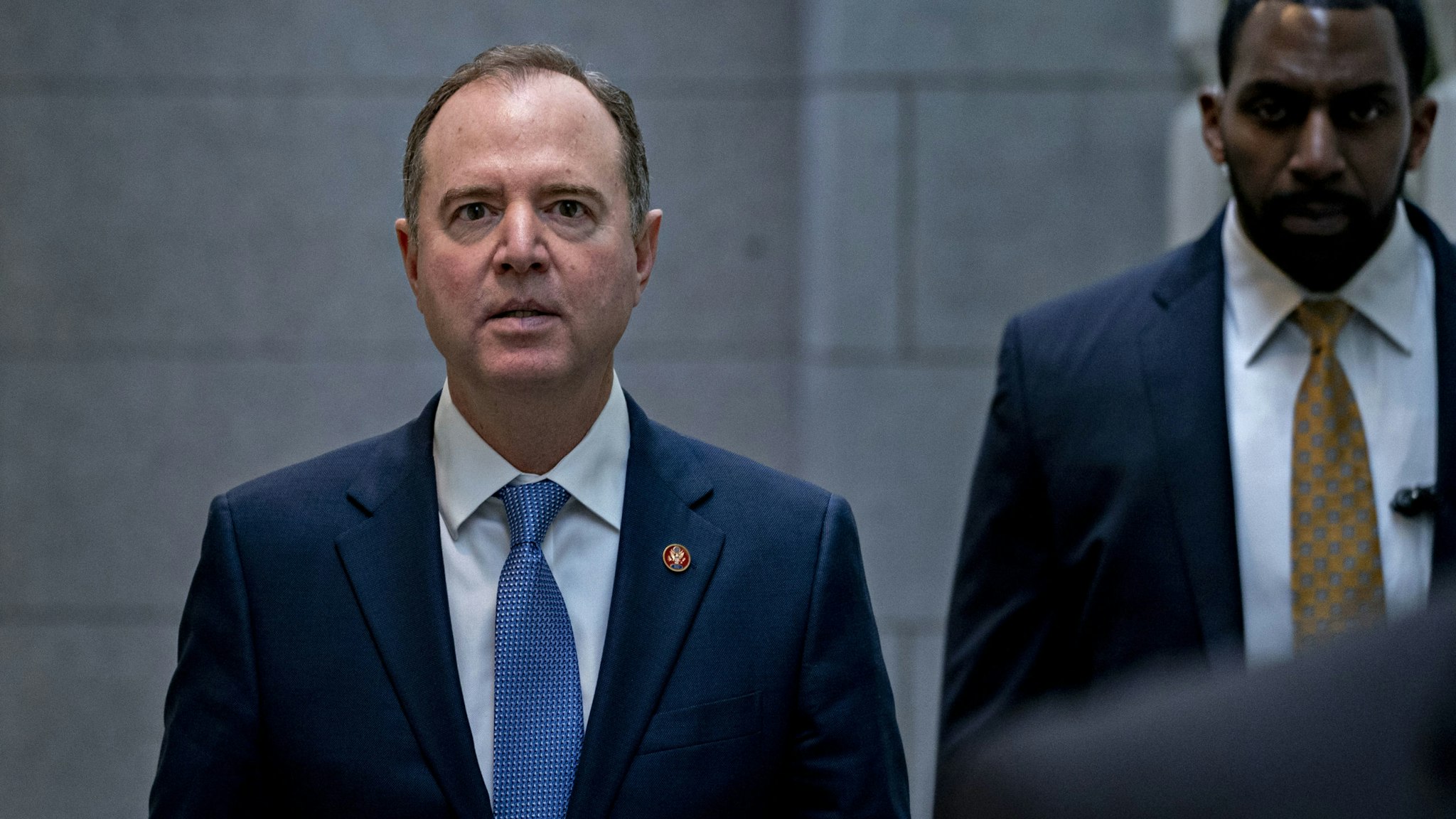 Representative Adam Schiff, a Democrat from California, arrives to a weekly Democratic caucus meeting at the U.S. Capitol in Washington, D.C., U.S., on Wednesday, Feb. 5, 2020. President Donald Trump's inevitable acquittal in the Senate's impeachment trial today has some House Democrats fretting that they should have delivered a more complete case to argue for his removal. Photographer: Andrew Harrer/Bloomberg via Getty Images