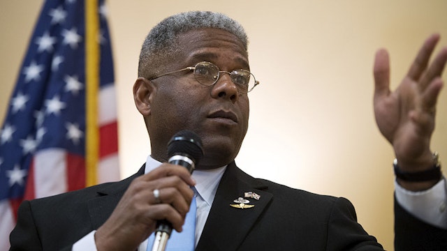 Rep. Allen West, R-Fla., of Florida’s 18th District, speaks to a meeting of the Independent Insurance Agents of Palm Beach County, in West Palm Beach, Fla. West is running against democrat Patrick Murphy.