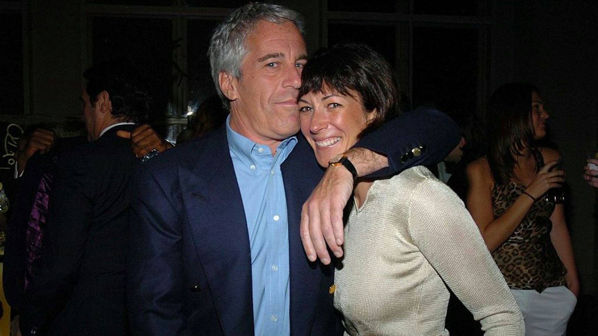 Jeffrey Epstein and Ghislaine Maxwell attend de Grisogono Sponsors The 2005 Wall Street Concert Series Benefitting Wall Street Rising, with a Performance by Rod Stewart at Cipriani Wall Street on March 15, 2005 in New York City.