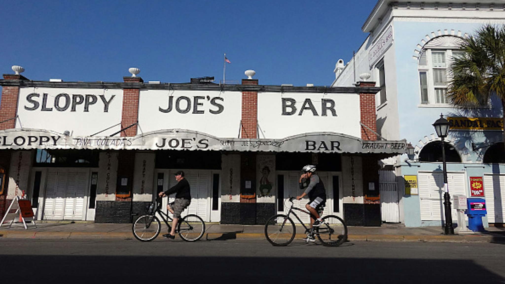 KEY WEST, FLORIDA - MARCH 25: The famous Sloppy Joe's Bar is seen after it closed as the city government takes steps to fight the coronavirus outbreak on March 25, 2020 in Key West, Florida. Most tourists have left Key West as the city closed hotels or short-term vacation rentals and asked restaurants to only serve take-out. Beaches and parks have been closed and starting Friday non-residents may not enter without proof of employment or property ownership in the Florida Keys as city officials attempt to contain COVID-19.