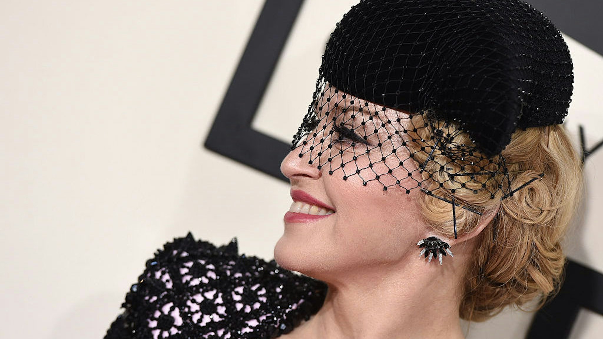 Recording artist Madonna arrives at the 57th Annual GRAMMY Awards at Staples Center on February 8, 2015 in Los Angeles, California. (Photo by Axelle/Bauer-Griffin/FilmMagic)