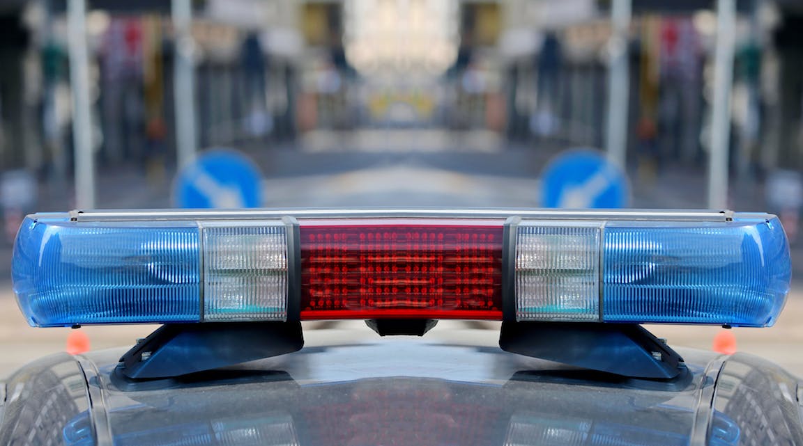 Siren on police car