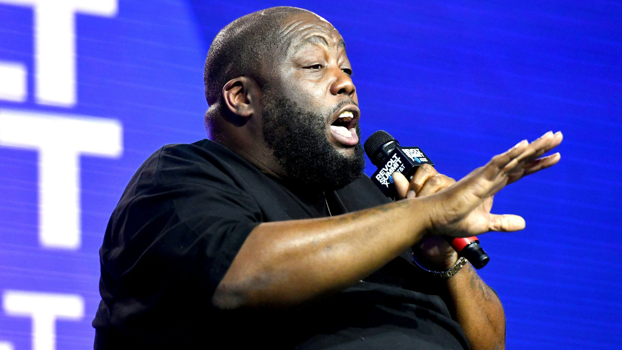 LOS ANGELES, CALIFORNIA - OCTOBER 25: Rapper Killer Mike attends the REVOLT &amp; AT&amp;T Summit on October 25, 2019 in Los Angeles, California.