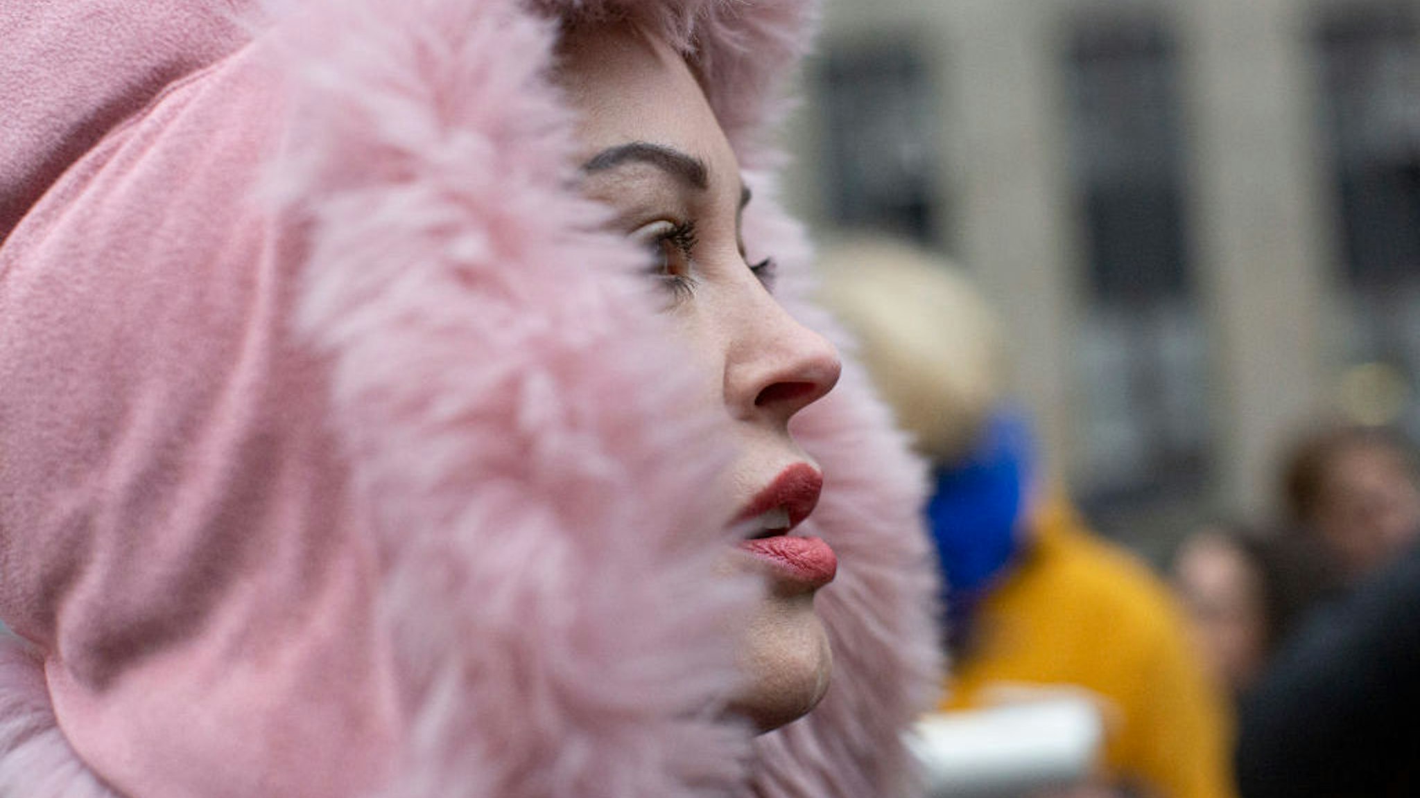 Actress Rose McGowan, who has accused Harvey Weinstein of raping her, attends a press conference outside the court on January 6, 2020 in New York City. Weinstein, a movie producer whose alleged sexual misconduct helped spark the #MeToo movement, pleaded not-guilty on five counts of rape and sexual assault against two unnamed women and faces a possible life sentence in prison. (Photo by Kena Betancur/Getty Images)