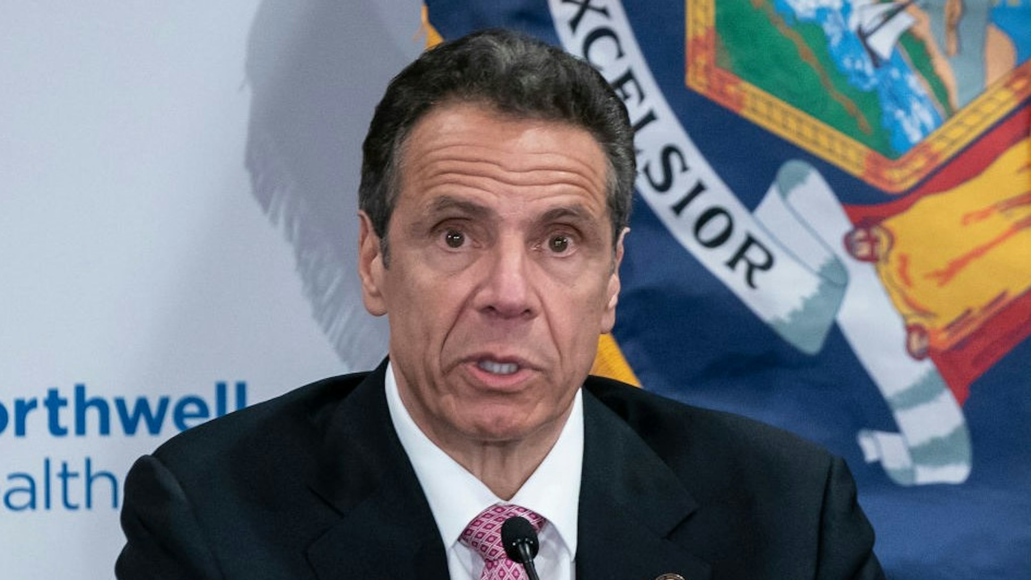 NEW YORK, UNITED STATES - MAY 06, 2020: Governor Andrew Cuomo speaks during a press conference of the Coronavirus briefing at Northwell Feinstein Institute For Medical Research in Manhasset.- PHOTOGRAPH BY Ron Adar / Echoes Wire/ Barcroft Studios / Future Publishing (Photo credit should read