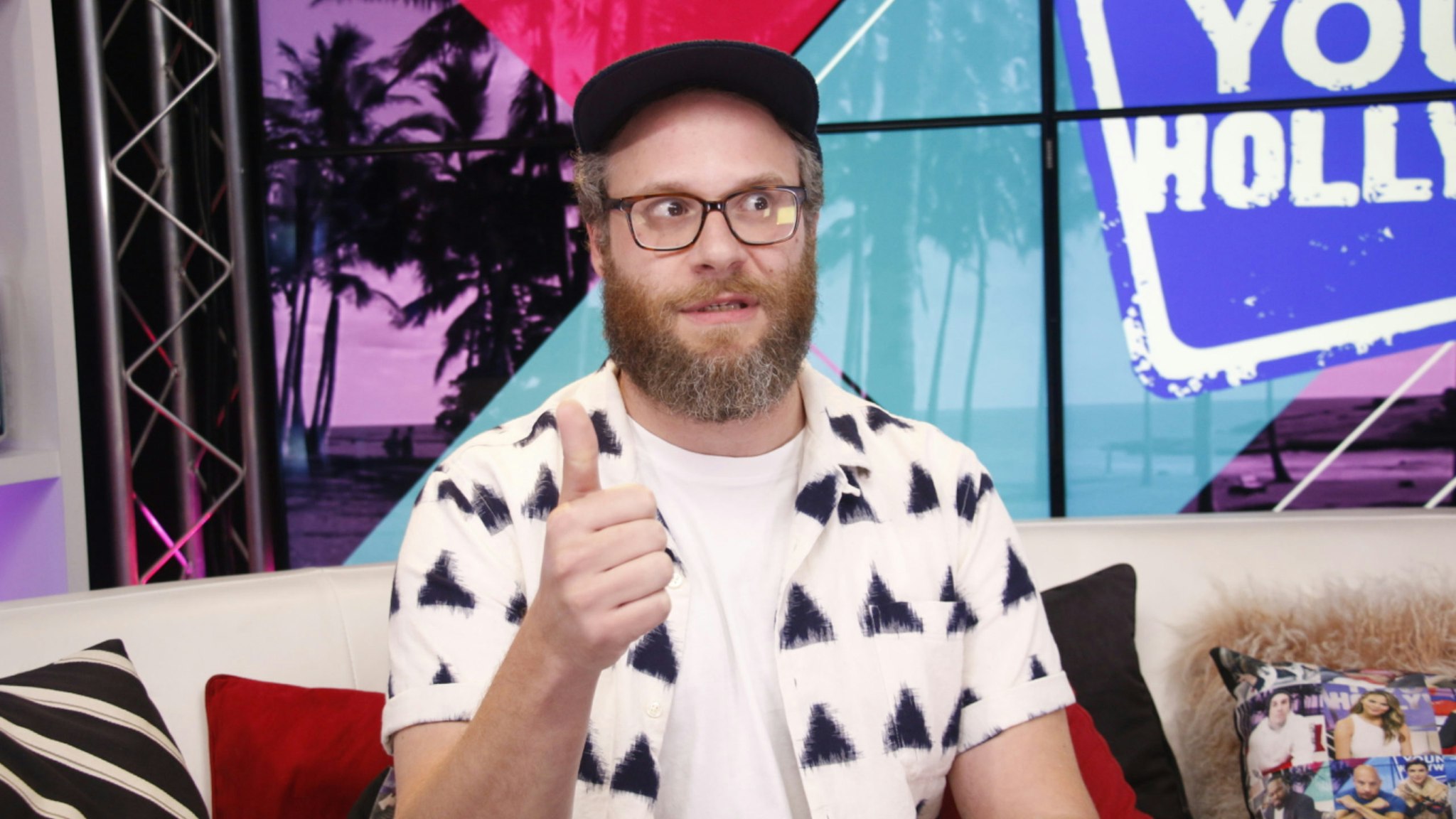 Seth Rogen visits the Young Hollywood Studio on July 28, 2018 in Los Angeles, California.