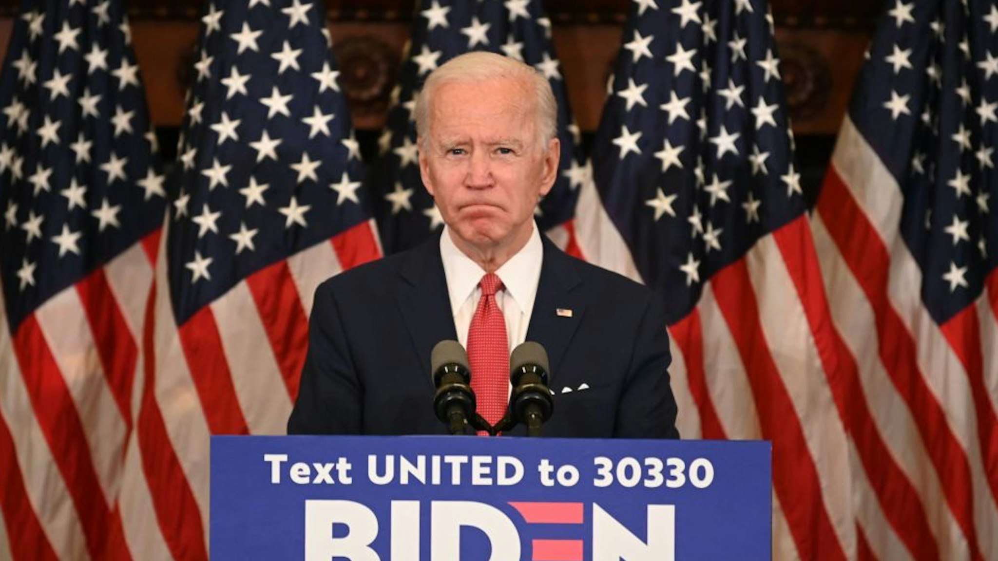 Democratic presidential candidate, and former Vice President Joe Biden speaks about the unrest across the country from Philadelphia City Hall on June 2, 2020 in Philadelphia, Pennsylvania, contrasting his leadership style with that of US President Donald Trump, and calling George Floyds death a wake-up call for our nation.