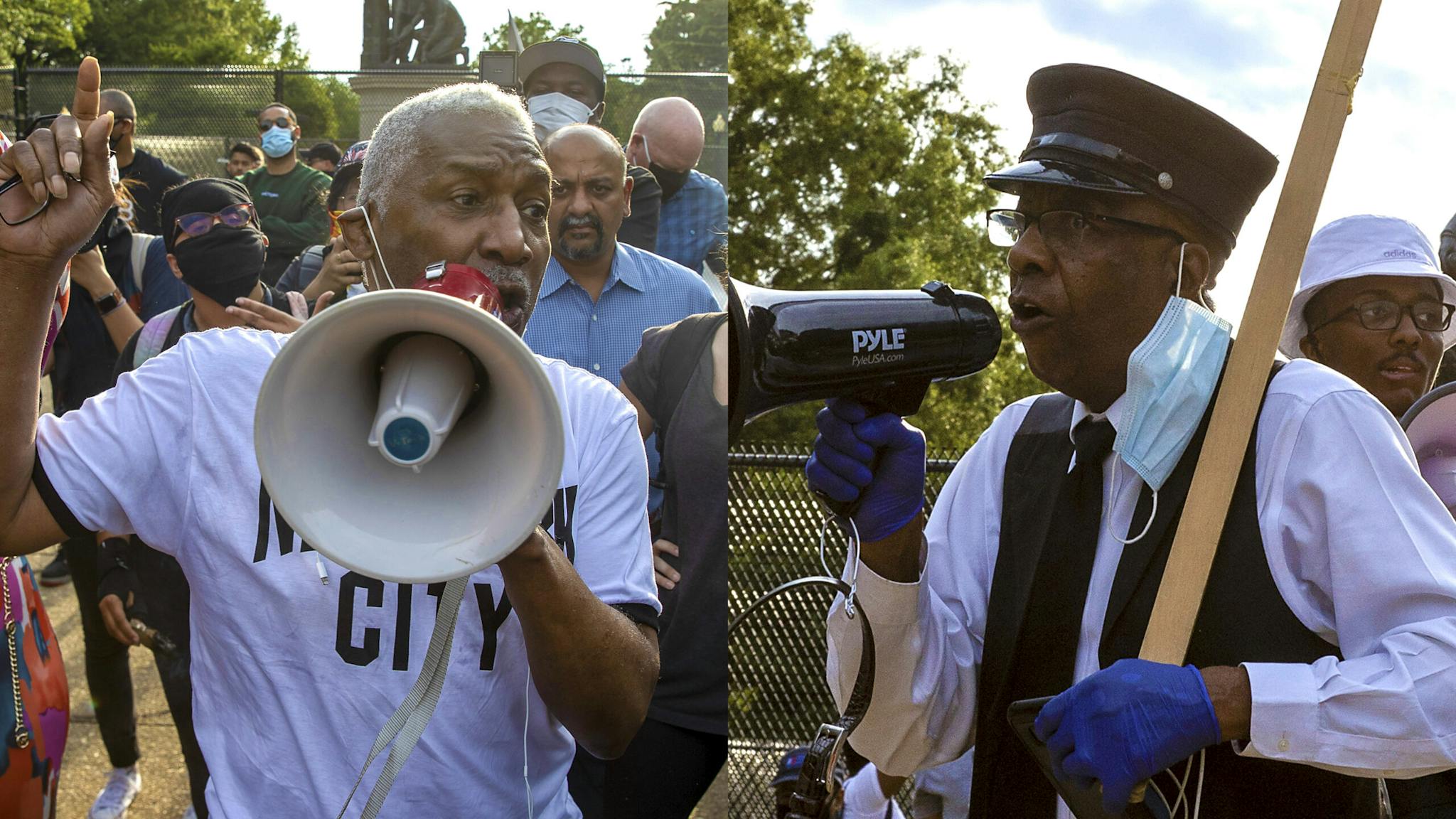 Protests Continue At DC’s Lincoln Park Emancipation Statue WASHINGTON, DC - JUNE 26: Protesters for and against the removal of the Emancipation Memorial debate in Lincoln Park on June 26, 2020 in Washington, DC. The Army has activated 400 unarmed Washington D.C. National Guard troops in an effort to protect monuments amid the ongoing protests over Black deaths at the hands of police.