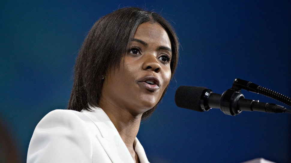 Candace Owens, conservative commentator and political activist, speaks at the National Rifle Association Institute for Legislative Action (NRA-ILA) Leadership Forum during the NRA annual meeting in Indianapolis, Indiana, U.S., on Friday, April 26, 2019. President Trump announced that his administration is withdrawing from a global arms treaty that set rules for sales and transfers of small arms, missile launchers and warships. Photographer: Daniel Acker/Bloomberg