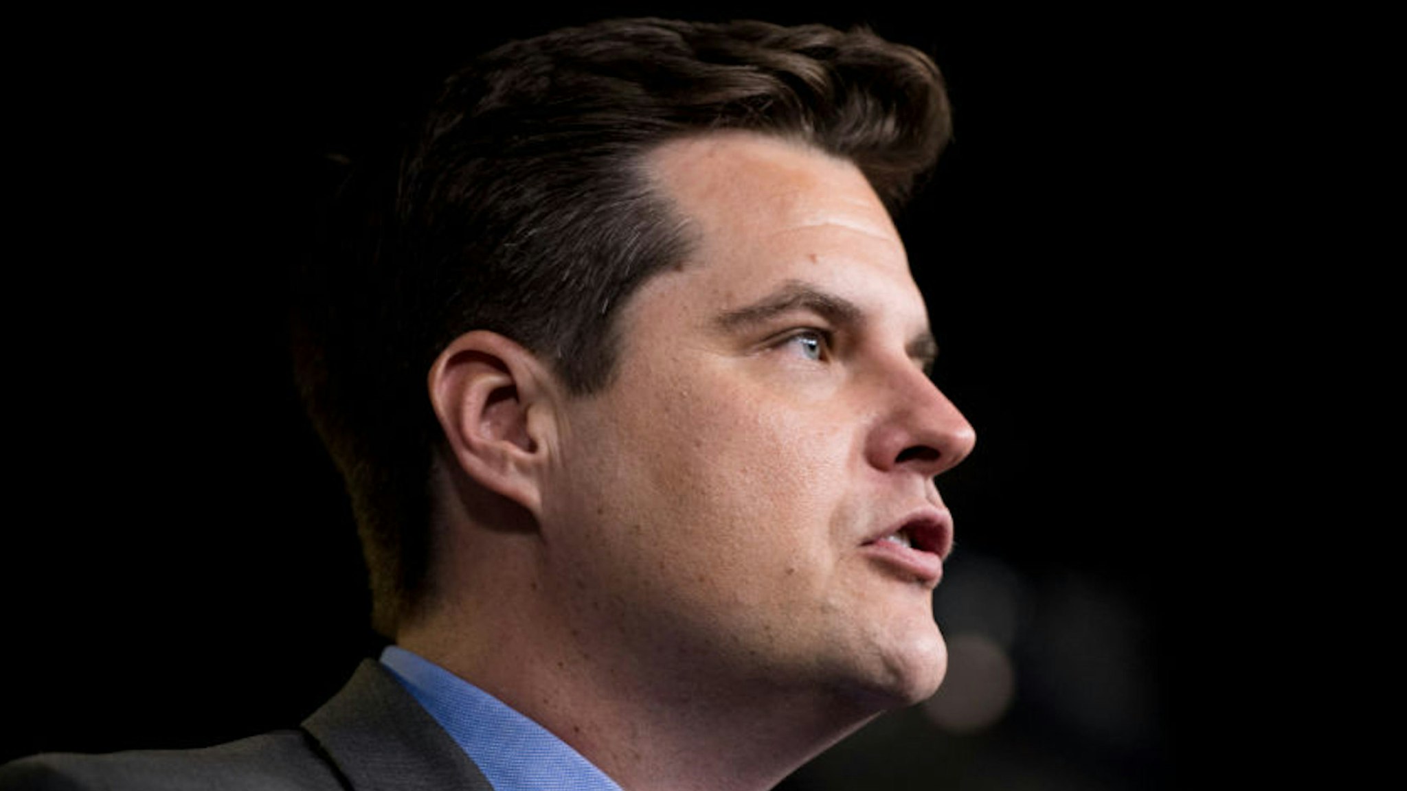UNITED STATES - SEPTEMBER 6: Rep. Matt Gaetz, R-Fla., participates in the press conference calling on President Trump to declassify the Carter Page FISA applications on Thursday, Sept. 6, 2018.