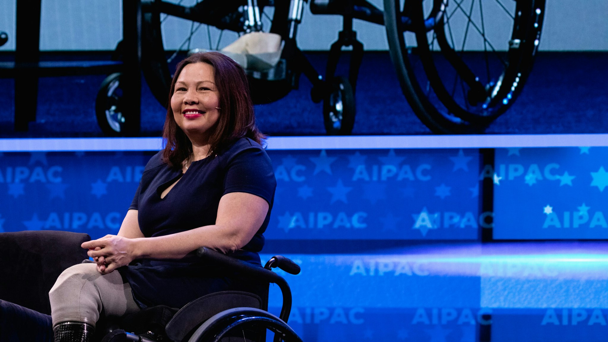 Senator Tammy Duckworth (D-IL), speaks at the 2019 American Israel Public Affairs Committee (AIPAC) Policy Conference, at the Walter E. Washington Convention Center in Washington, D.C., on Monday, March 25, 2019. (Photo by Cheriss May/NurPhoto via Getty Images)