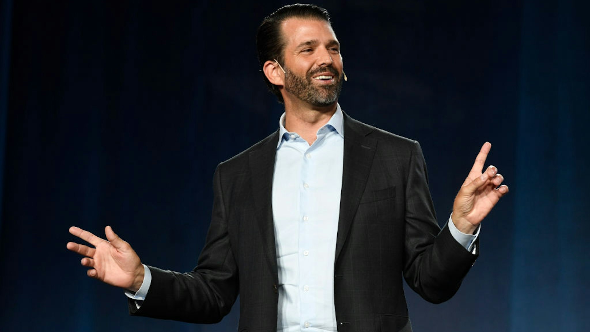 Donald Trump Jr. speaks at the Western Conservative Summit at the Colorado Convention Center July 12, 2019.