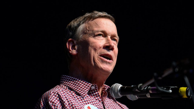 Democratic presidential candidate former Colorado Gov. John Hickenlooper, speaks at the Iowa Democratic Wing Ding at the Surf Ballroom on Friday August 9, 2019.