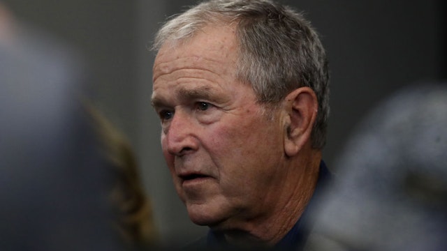 Former President George W. Bush attends the NFL game between the Dallas Cowboys and the Green Bay Packers at AT&amp;T Stadium on October 06, 2019 in Arlington, Texas.