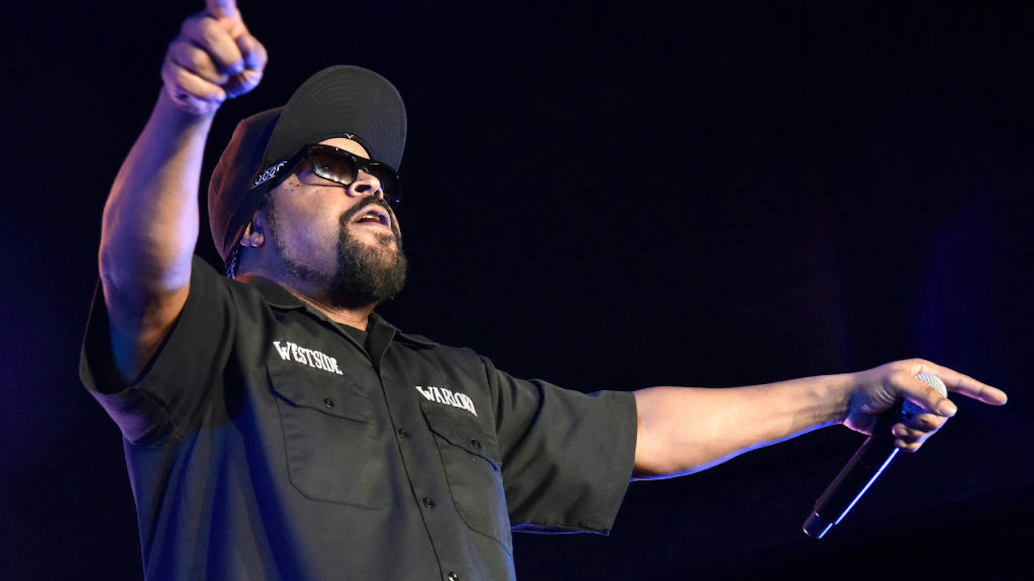 Ice Cube performs during the "How the West was Won" tour at Toyota Amphitheatre on October 12, 2019 in Wheatland, California.