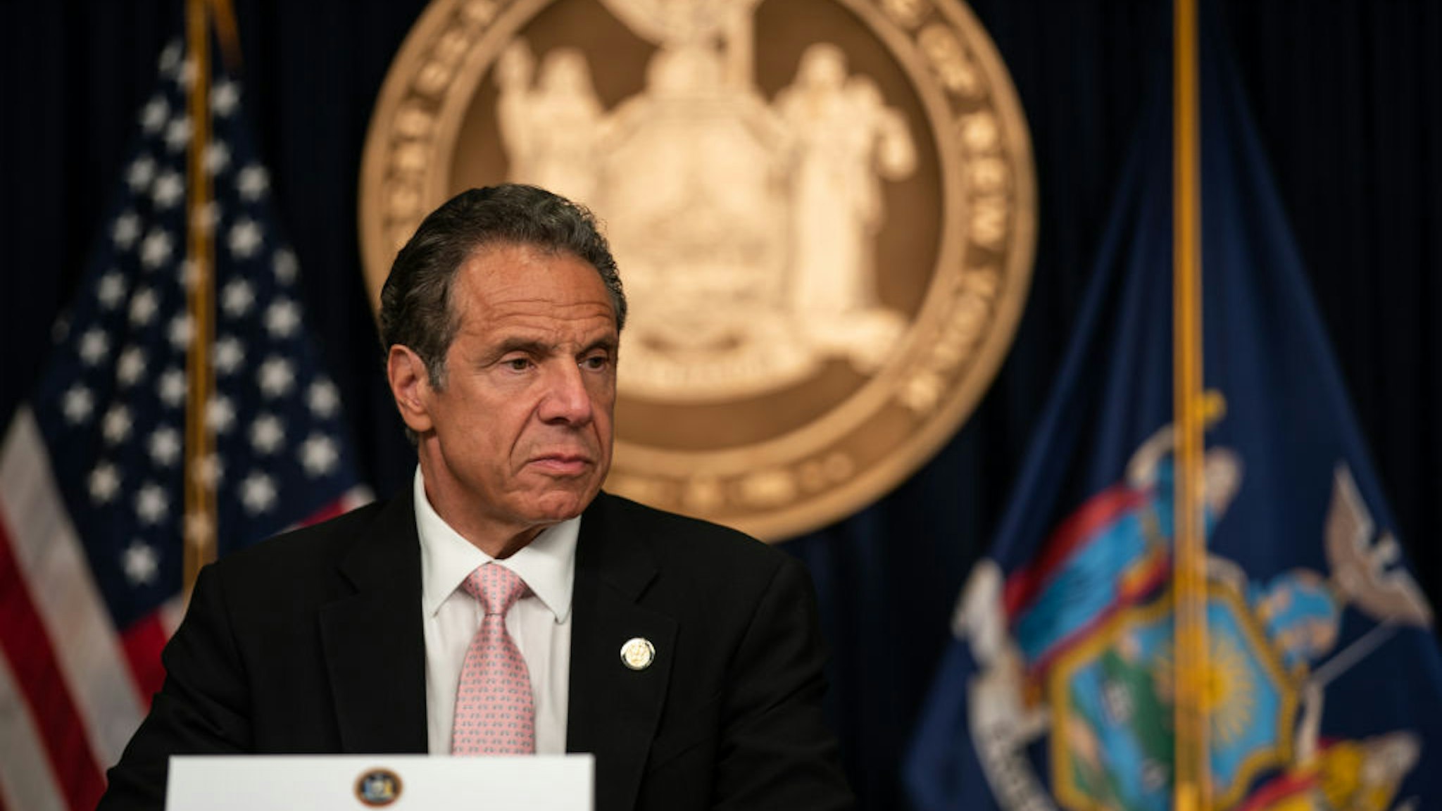 New York Gov. Andrew Cuomo speaks during the daily media briefing at the Office of the Governor of the State of New York on June 12, 2020 in New York City.