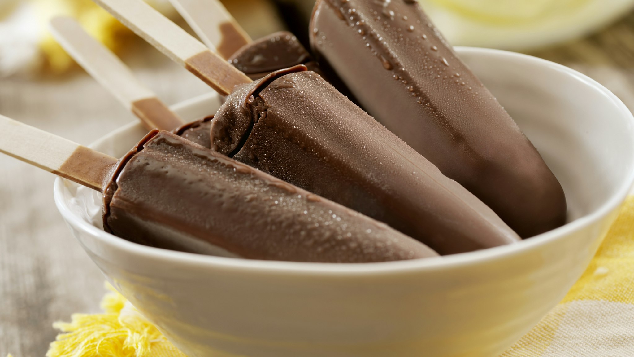 Chocolate and Fudge Popsicles - stock photo