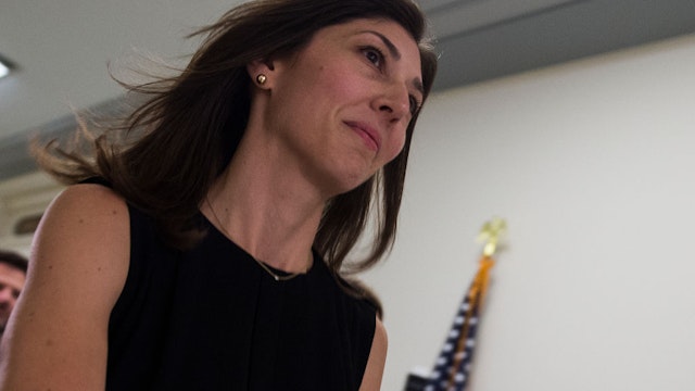 Lisa Page, former legal counsel to former FBI Director Andrew Mc Cabe, arrives on Capitol Hill July 13, 2018 to provide closed-door testimony about the texts critical of Donald Trump that she exchanged with her FBI agent lover during the 2016 presidential campaign.