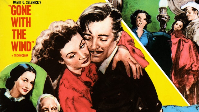 'Gone with the Wind' film poster, 1939 - starring Vivien Leigh and Clark Gable.