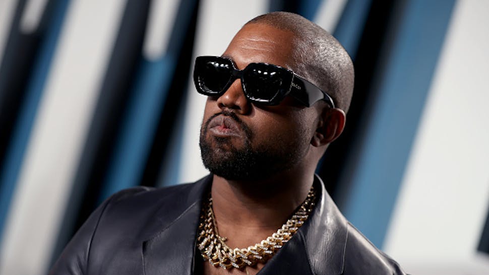 BEVERLY HILLS, CALIFORNIA - FEBRUARY 09: Kanye West attends the 2020 Vanity Fair Oscar Party hosted by Radhika Jones at Wallis Annenberg Center for the Performing Arts on February 09, 2020 in Beverly Hills, California.