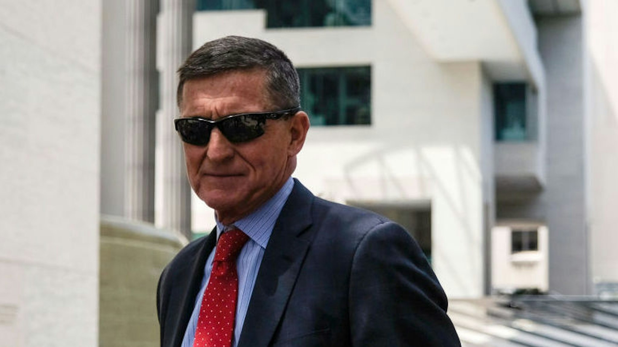 Former Trump national security advisor Michael Flynn leaves the E. Barrett Prettyman U.S. Courthouse on June 24, 2019 in Washington, DC. Flynn is expected to testify again on July 15. (Photo by Alex Wroblewski/Getty Images)