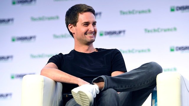 SAN FRANCISCO, CALIFORNIA - OCTOBER 04: Snap Inc. Co-Founder &amp; CEO Evan Spiegel speaks onstage during TechCrunch Disrupt San Francisco 2019 at Moscone Convention Center on October 04, 2019 in San Francisco, California.