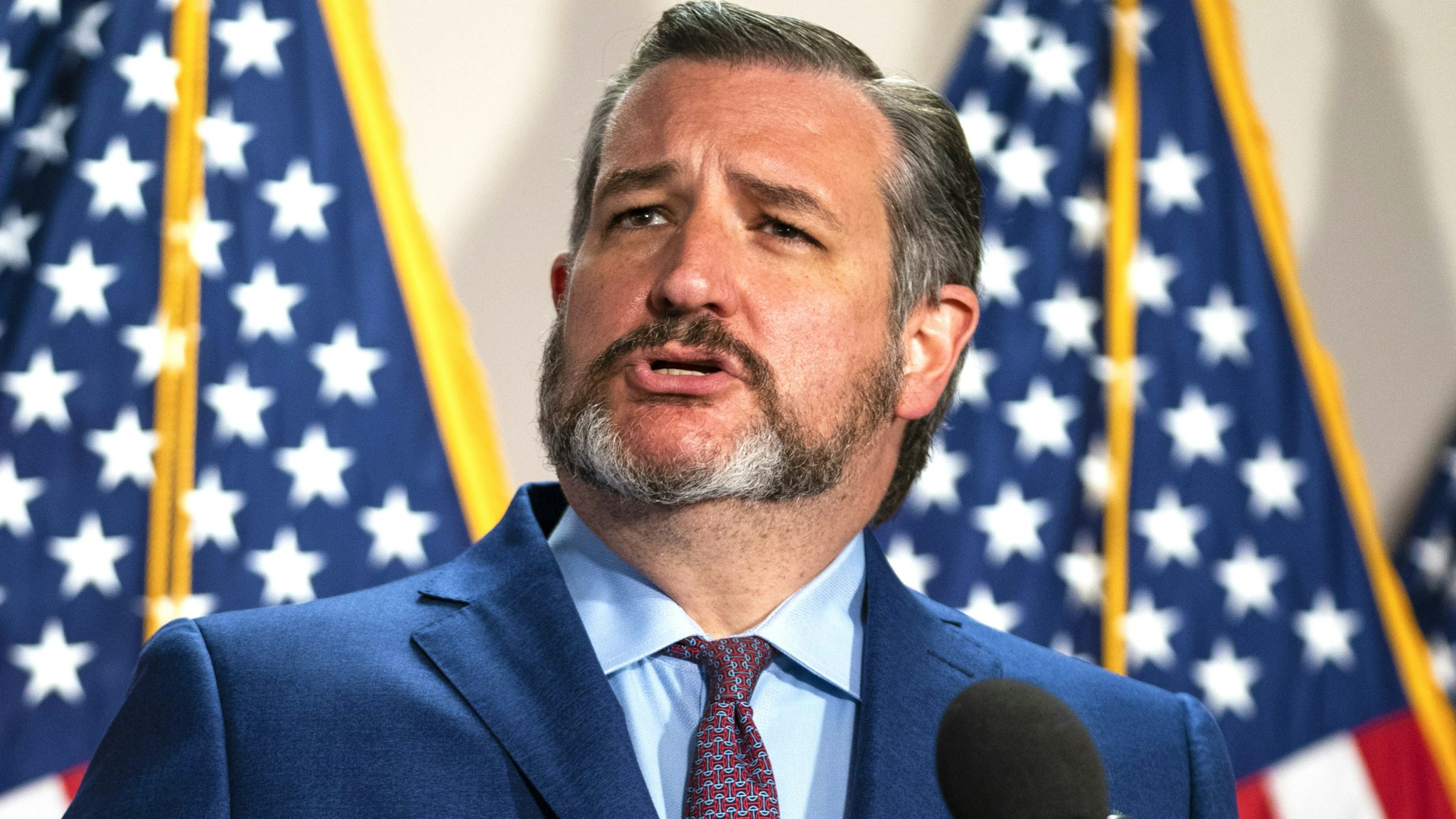 Senator Ted Cruz, a Republican from Texas, speaks during a news conference following the weekly Senate Republican caucus luncheon in Washington, D.C., U.S., on Tuesday, June 2, 2020. Senate Majority Leader Mitch McConnell will attempt to expedite approval of changes to the popular Paycheck Protection Program aimed at giving small businesses more flexibility in using the money from the fund, according to Senate aides.