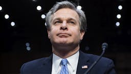 Senate Homeland Security and Governmental Affairs Committee UNITED STATES - NOVEMBER 05: FBI Director Christopher Wray arrives for the Senate Homeland Security and Governmental Affairs Committee hearing titled Threats to the Homeland, in Hart Building on Tuesday, November 5, 2019.