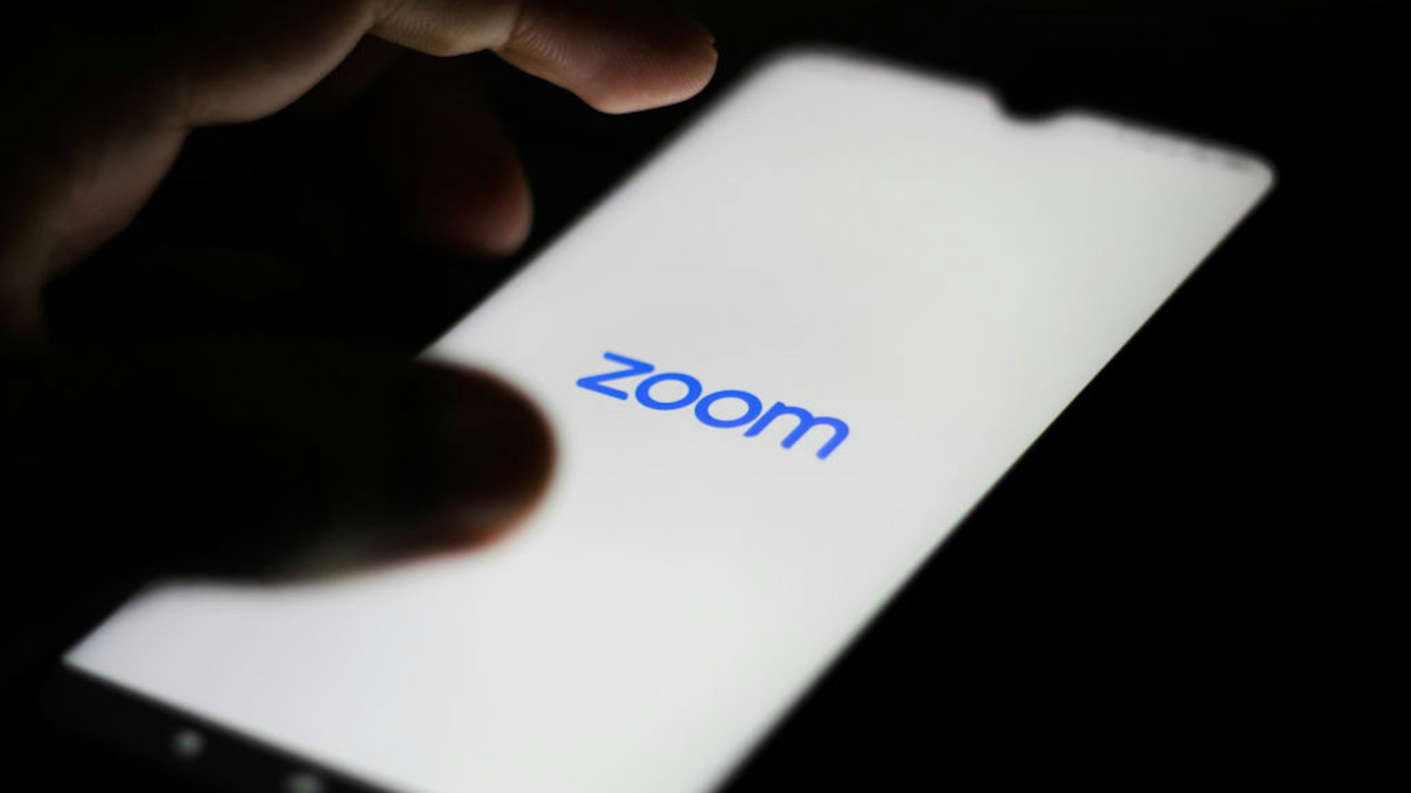 BRAZIL - 2020/05/25: In this photo illustration a Zoom Video logo seen displayed on a smartphone. (