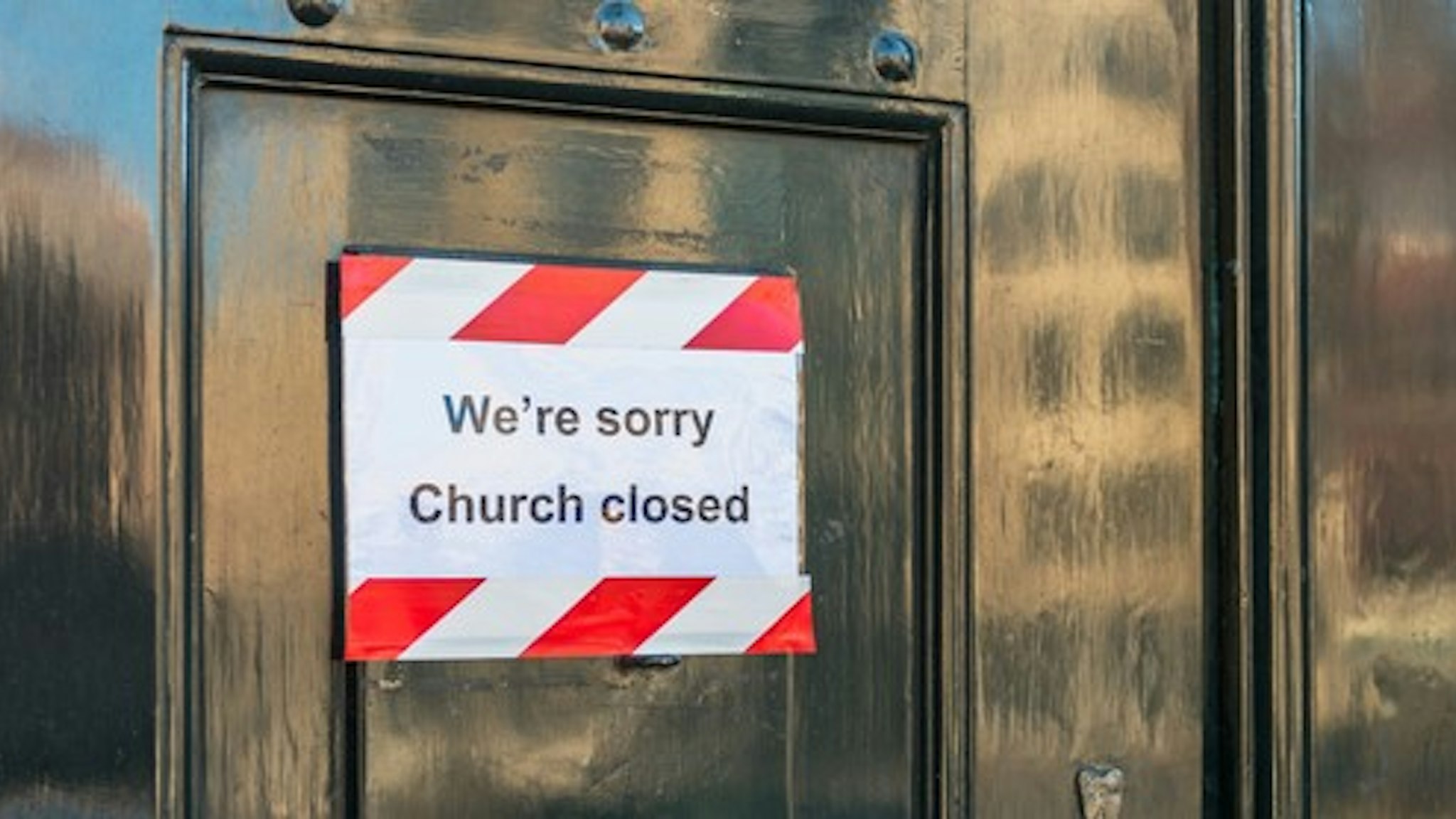 Closed church in Amsterdam, Netherlands. As of March 12 2020, The Dutch government mandated the closure of public places to avoid the spread of the coronavirus.