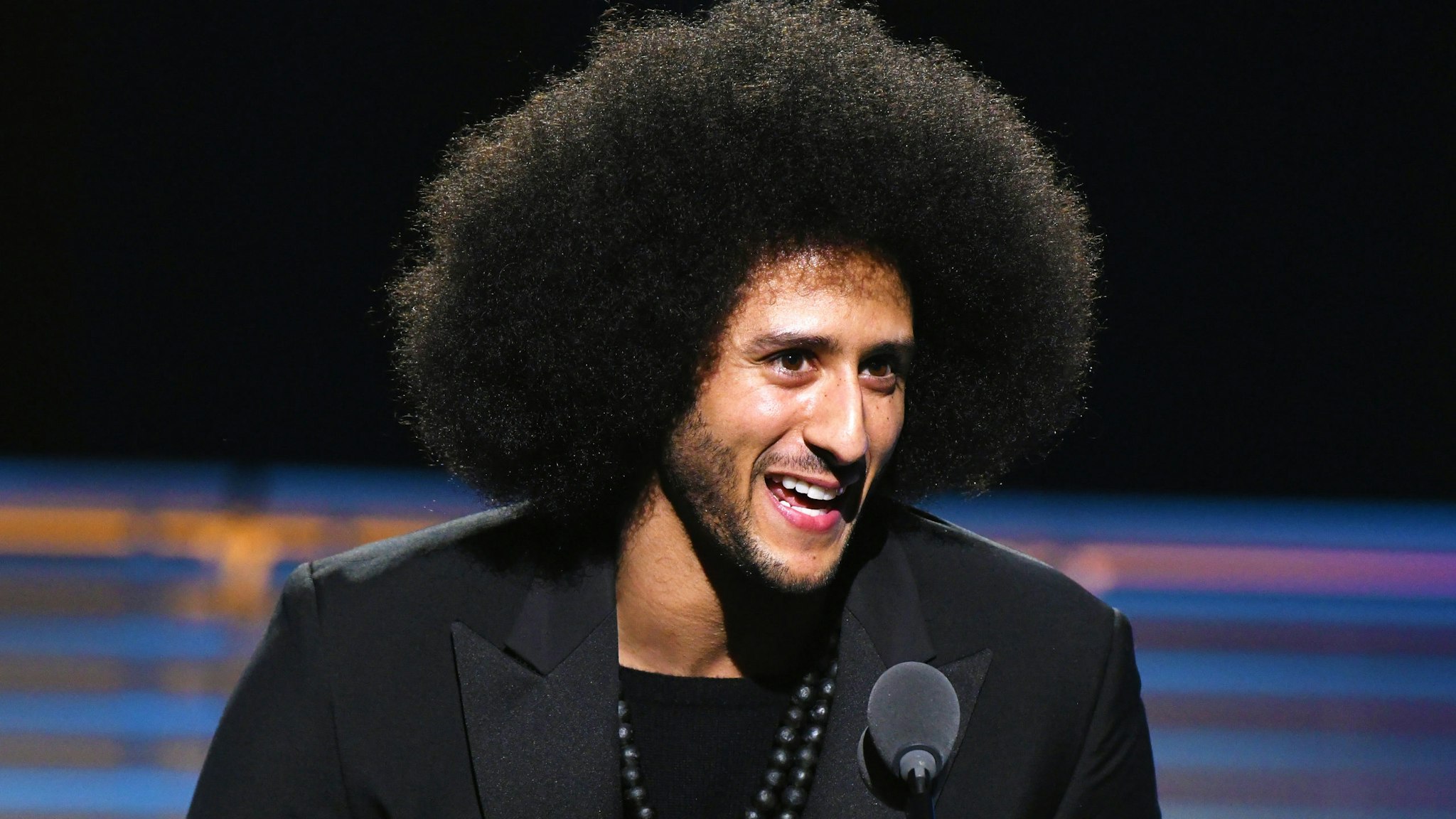 NEW YORK, NY - DECEMBER 05: Colin Kaepernick receives the SI Muhammad Ali Legacy Award during SPORTS ILLUSTRATED 2017 Sportsperson of the Year Show on December 5, 2017 at Barclays Center in New York City. Tune in to NBCSN on December 8 at 8 p.m. ET or Univision Deportes Network on December 9 at 8 p.m. ET to watch the one hour SPORTS ILLUSTRATED Sportsperson of the Year special.