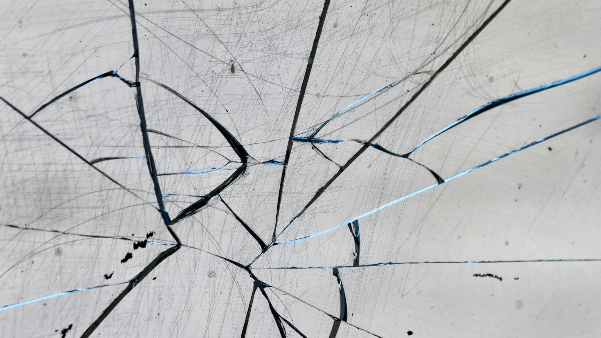 Broken glass.
