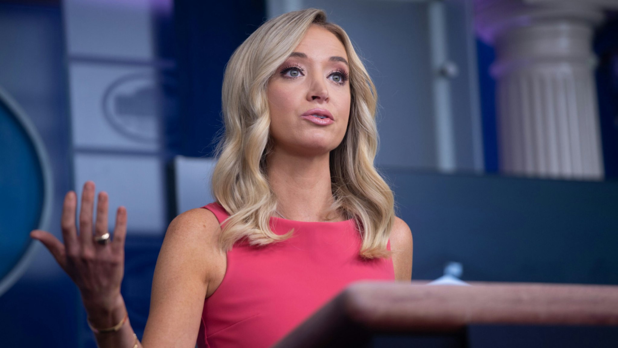 White House Press Secretary Kayleigh McEnany holds a press briefing at the White House in Washington, DC, June 8, 2020.