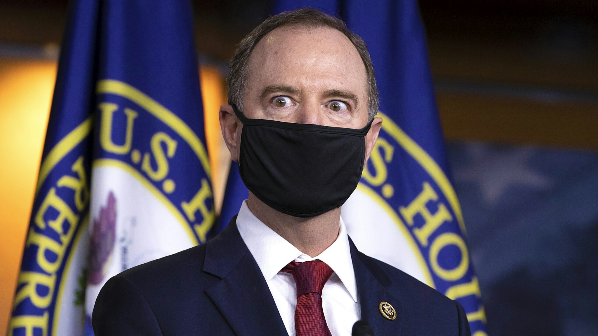 WASHINGTON, DC - JUNE 30: Rep. Adam Schiff (D-CA) speaks at a press conference on Capitol Hill on June 30, 2020 in Washington, DC. House Democrats attended a briefing at the White House this morning following allegations that Russia paid bounties to Taliban militants to kill U.S. and allied troops.