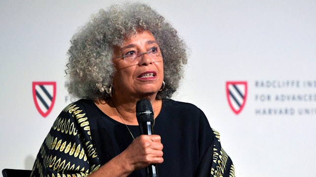 CAMBRIDGE, MA - OCTOBER 29: Angela Davis speaks at the 'Keynote Conversation' at the Radcliffe Institute's 'Radical Commitments: The Life and Legacy of Angela Davis' on October 29, 2019 in Cambridge, Massachusetts. The Schlesinger Library at Radcliffe, in partnership with the Hutchins Center for African &amp; Africn Americn research, recently acquired the Angela Y. Davis archive collection.