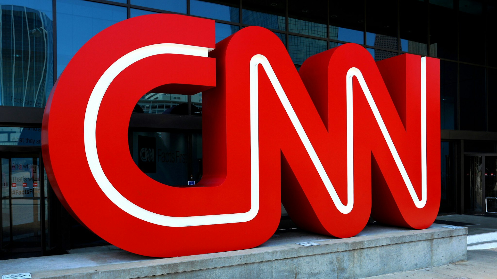 ATLANTA - JULY 28: CNN Center signage in Atlanta, Georgia on July 28, 2019.