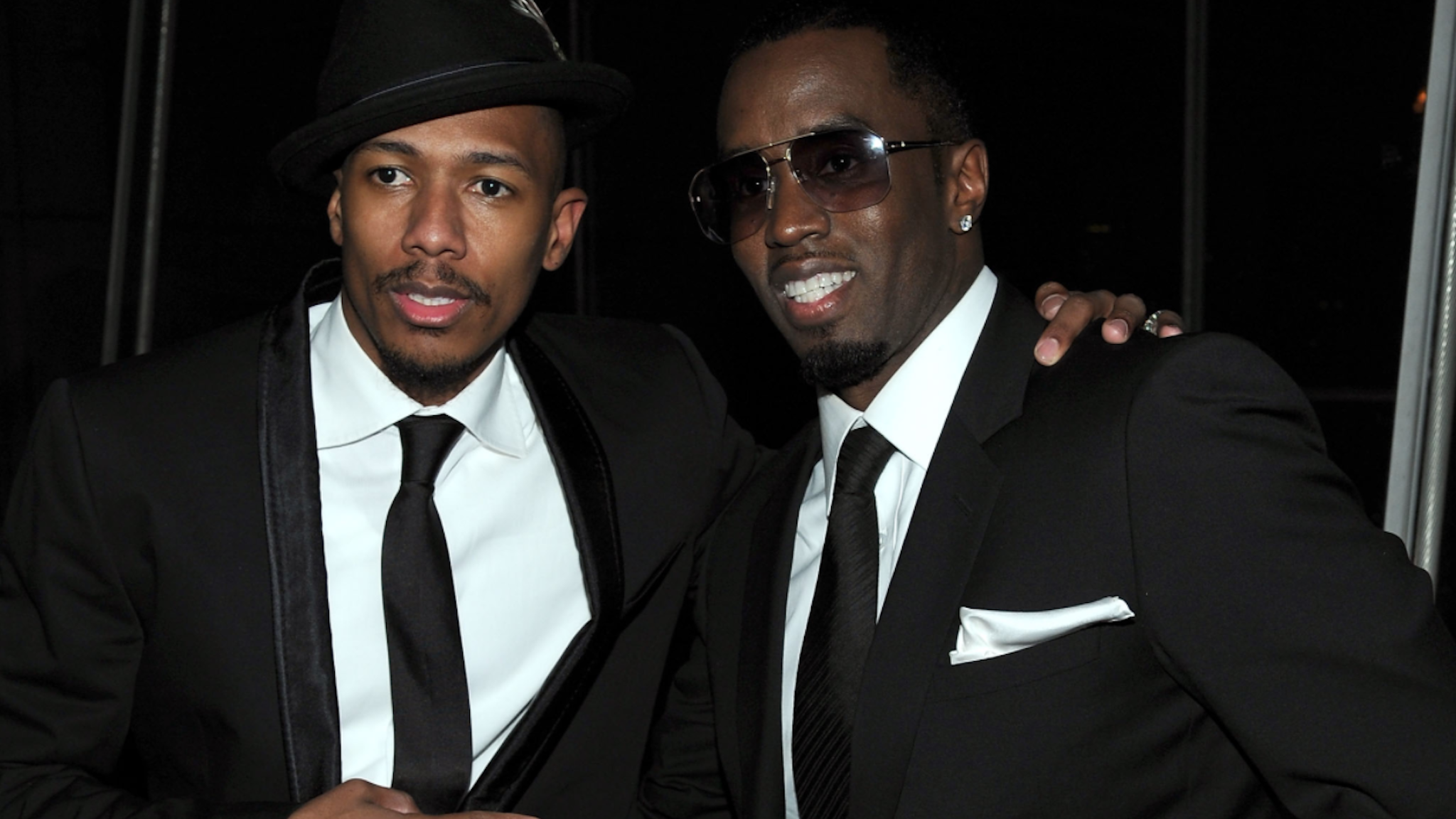 NEW YORK - DECEMBER 09: Actor Nick Cannon (L) and Sean "Diddy" Combs attend City Of Hope's Music and Entertainment Industry Presents The Roast Of Stephen Hill at Jazz at Lincoln Center on December 9, 2010 in New York City.