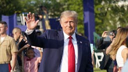 Donald Trump U.S. President Donald Trump waves to attendees during the Salute to America event on the South Lawn of the White House in Washington, D.C., U.S., on Saturday, July 4, 2020. Trump yesterday decried what he described as efforts to eliminate U.S. history and malign heroes, lashing out at those protesting symbols they say celebrate racial injustice as he stoked culture wars over history and education. Photographer: Chris Kleponis/Polaris/Bloomberg