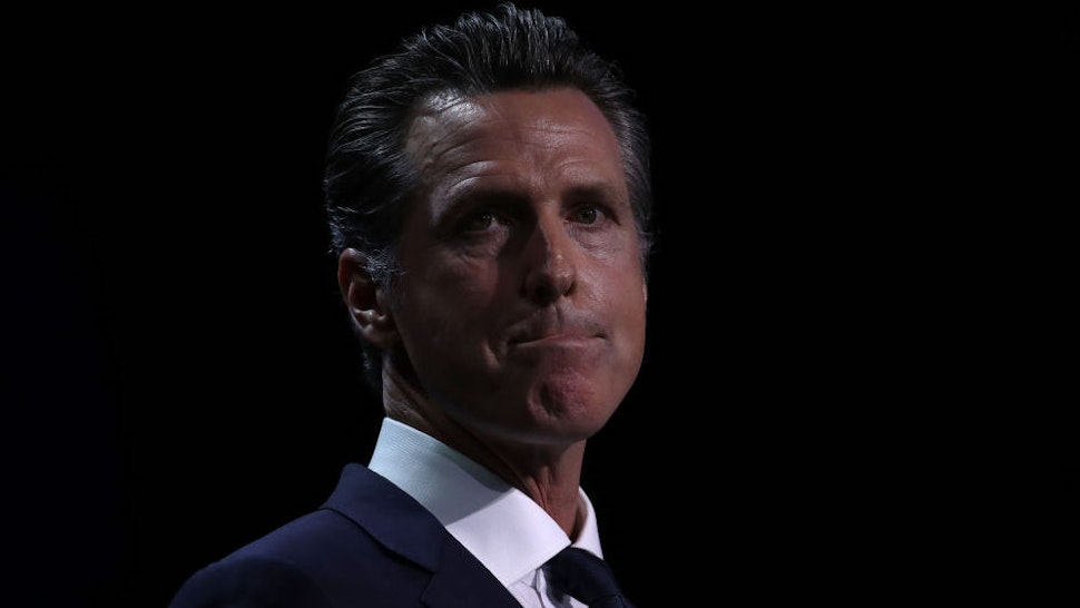 SAN FRANCISCO, CALIFORNIA - JUNE 01: California Gov. Gavin Newsom speaks during the California Democrats 2019 State Convention at the Moscone Center on June 01, 2019 in San Francisco, California. Several Democratic presidential hopefuls are speaking at the California Democratic Convention that runs through Sunday.