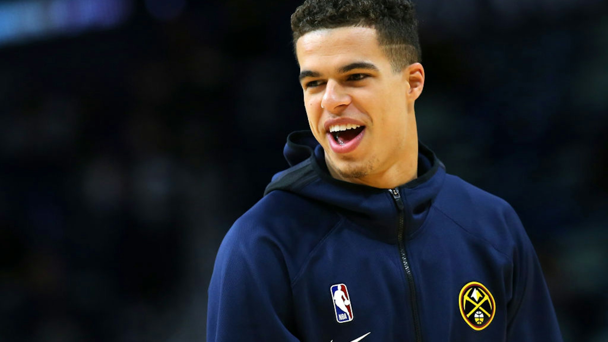 Michael Porter Jr. #1 of the Denver Nuggets reacts during a game against the New Orleans Pelicans at the Smoothie King Center on October 31, 2019 in New Orleans, Louisiana.