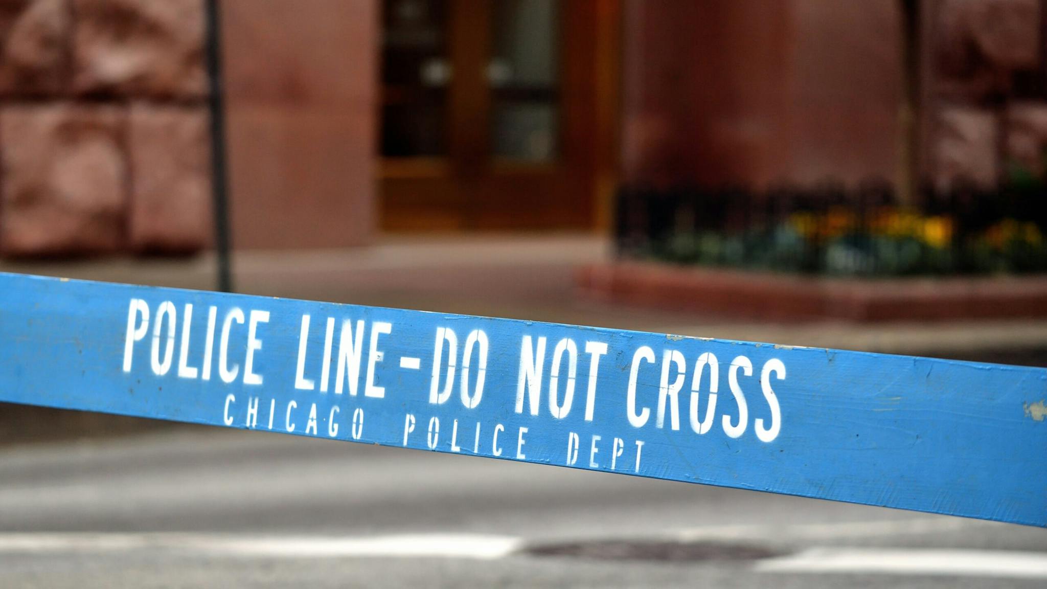 Police Line Chicago, Illinois, USA. Police line provides the border of a restricted area that is off limits to the public. Designations such as this are used to limit access to crime or investigation scenes, events and emergency response occasions.