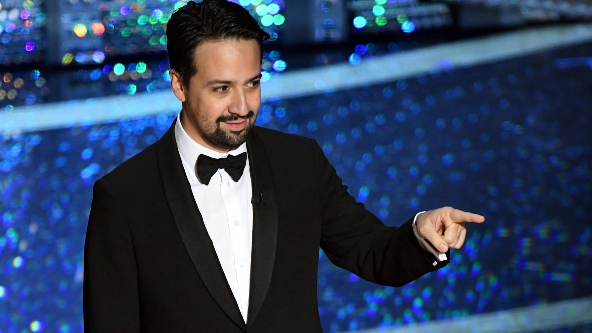 HOLLYWOOD, CALIFORNIA - FEBRUARY 09: Lin-Manuel Miranda speaks onstage during the 92nd Annual Academy Awards at Dolby Theatre on February 09, 2020 in Hollywood, California. (Photo by Kevin Winter/Getty Images)