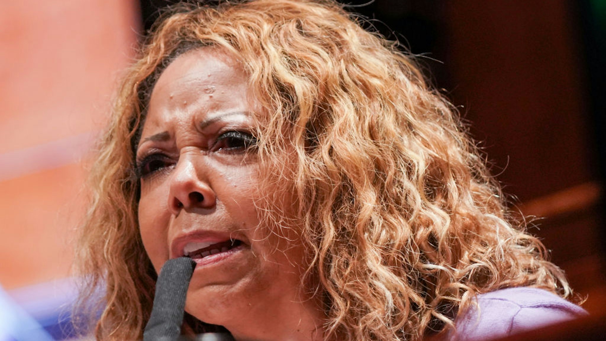 U.S. Rep. Lucy McBath (D-GA) questions witnesses a House Judiciary Committee hearing on police brutality and racial profiling on June 10, 2020 in Washington, DC.