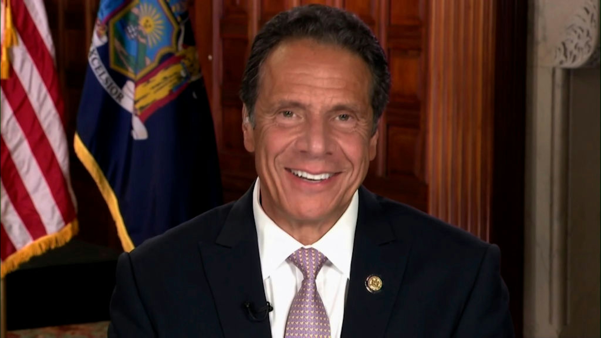 Pictured in this screengrab: New York Governor Andrew Cuomo during an interview on July 13, 2020