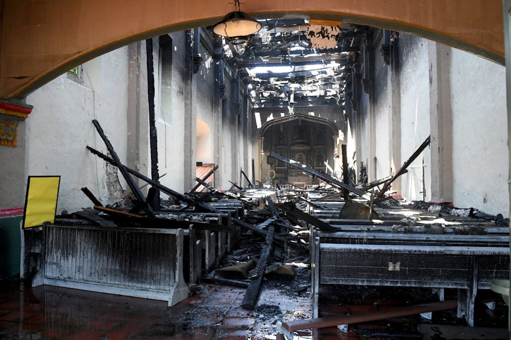 Man Allegedly Plows Car Into Florida Church, Sets It Ablaze With Parishioners Inside; Two Other Christian Churches Burned Same Weekend