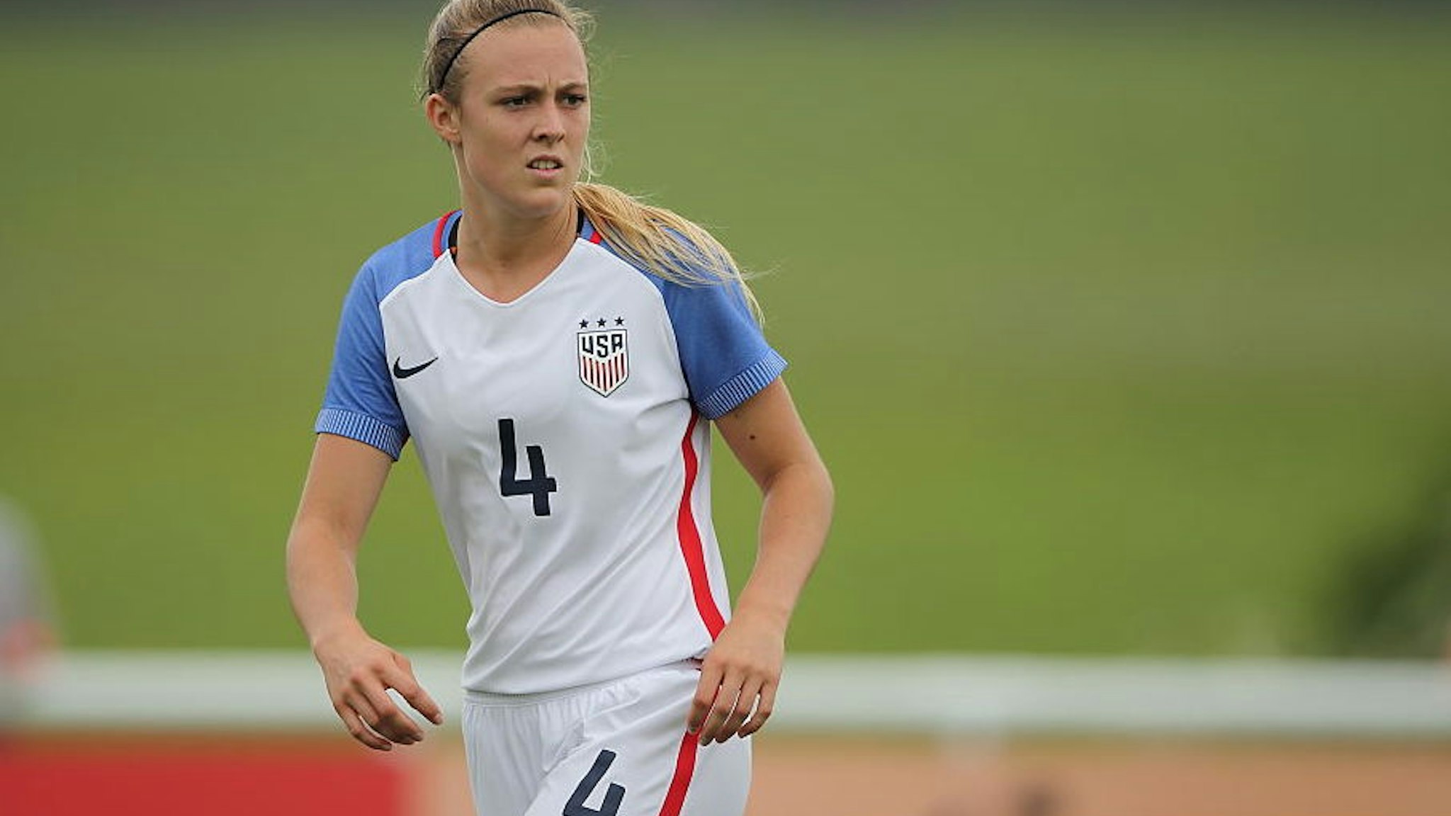 Rachel Hill of United States of America Women U23 during the U-23 Women's Nordic Tournament between USA and Norway at St Georges Park on June 4, 2016 in Burton-upon-Trent, England.