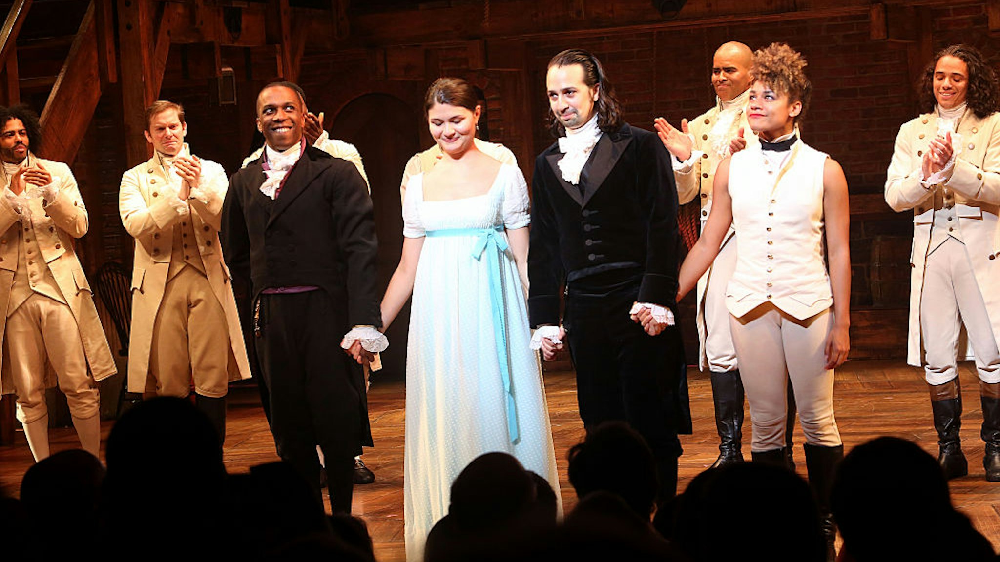 Lin-Manuel Miranda performs his final performance as "Alexander Hamilton" in "Hamilton" on Broadway at The Richard Rogers Theatre on July 9, 2016 in New York City.